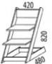 Židle KLÁRA 2 bílá- dětská polohovací 407/2/SB